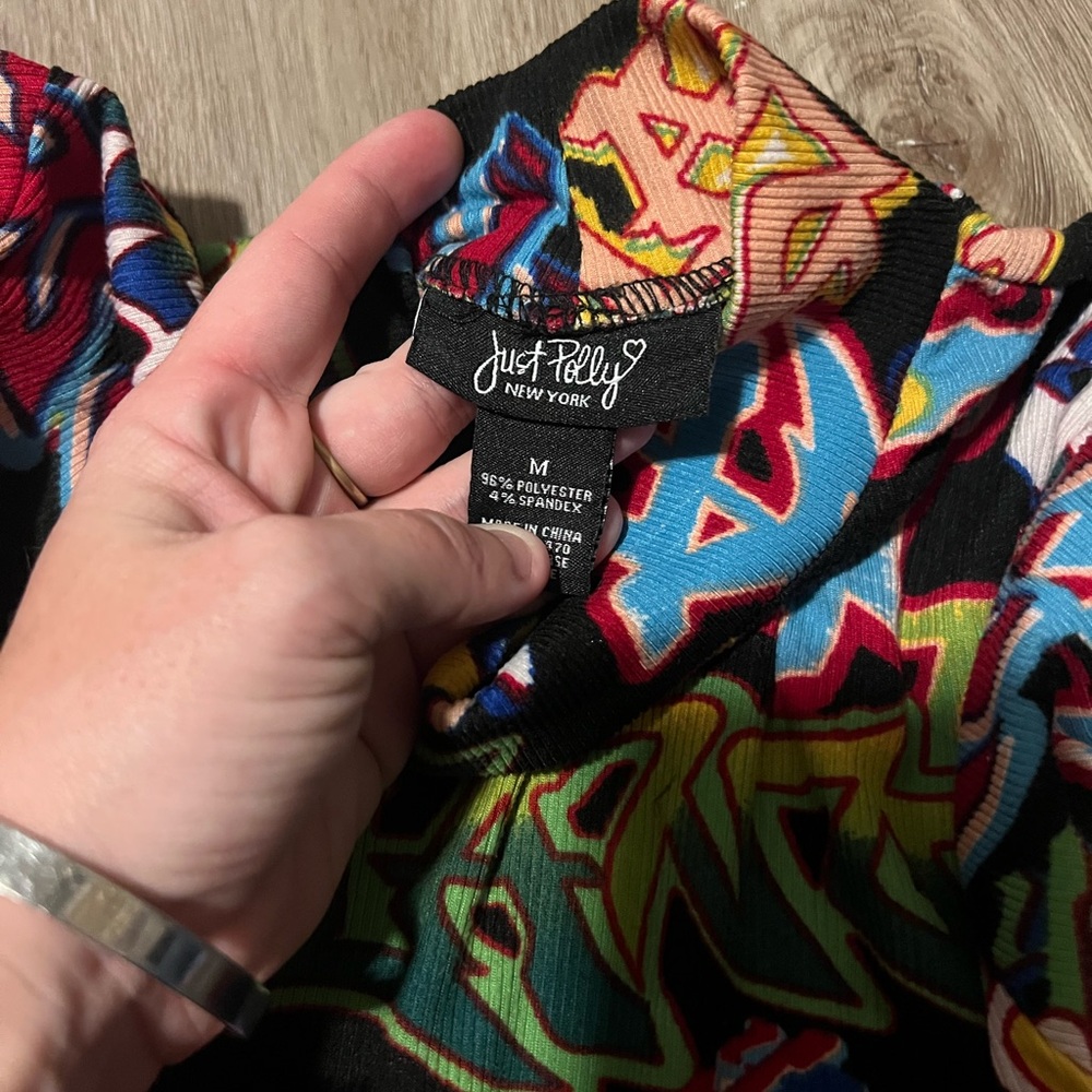 Colorful Graphic Long Sleeve Top - Picture 2 of 2